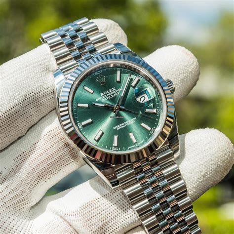 rolex datejust 41 green